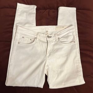 Rag and bone zipper Capri white Jean